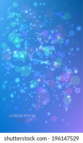 Abstract Colorful Background with Magic Particles. Vector