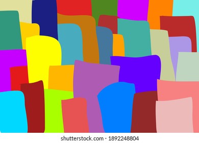abstracto de fondo colorido. Cuadros multicolores Varios tamaños se apilan para formar un fondo.
