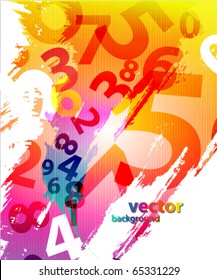 Abstract Colorful Background With Numbers