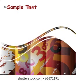 Abstract Colorful Background with numbers