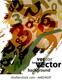 Abstract Colorful Background with numbers