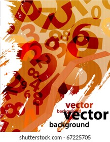Abstract Colorful Background with numbers