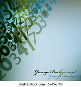 Abstract Colorful Background with numbers