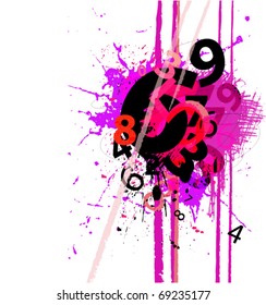 Abstract Colorful Background with numbers.