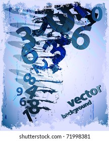 Abstract Colorful Background with numbers