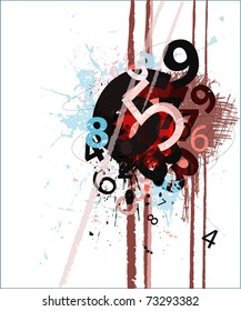 Abstract Colorful Background with numbers