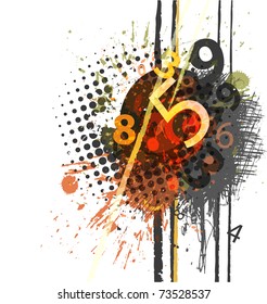 Abstract Colorful Background with numbers