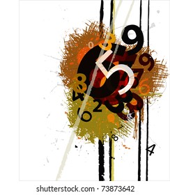 Abstract Colorful Background with numbers