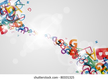 Abstract colorful background with numbers and place for your content