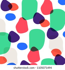 Abstract colorful background with overlapping organic shapes