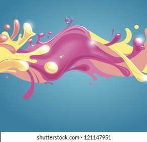 Fondo colorido abstracto con pinturas salpicadas
