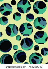 abstract colorful background with paper cut layers 3d effect
