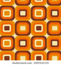 Abstractas . colorido patrón de fondo sin fisuras retro 70s. Vector.