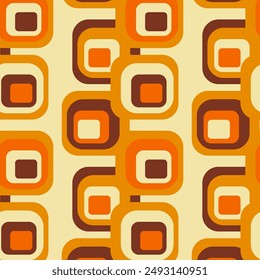 Abstract . colorful background pattern seamless retro 70s. Vector.