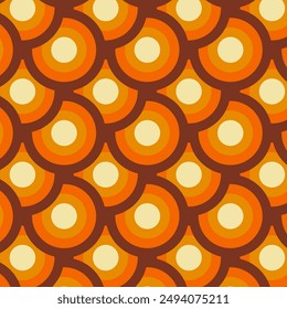 Abstract . colorful background pattern seamless retro 70s. Vector.