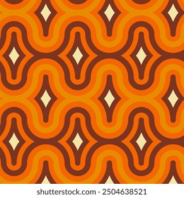 Abstract . colorful background pattern seamless retro 70s. Vector.