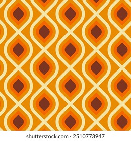 Abstract . colorful background pattern seamless retro 70s. Vector.