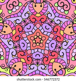 Abstract colorful background, Pentagon ornamental texture
