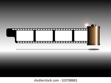 Abstract colorful background with photo film strip. Photography concept