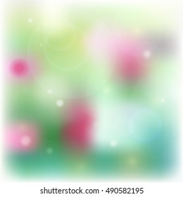 Abstract colorful background with pink lights - vector illustration. Garden for fairies. EPS10 vector illustration.