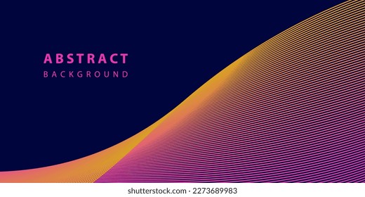 Resumen de fondo colorido con líneas de onda rosa y naranja. Ilustración del vector