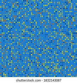 Abstract Colorful Background. Pixel Art. Halftone Background. Digital Pattern with Color Dots. Retrofuturistic Square Pattern. Vector Texture.