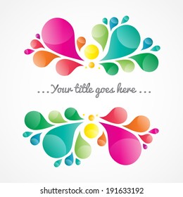 Abstract colorful background with place for your text, drop element