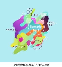 Abstract colorful background. Plastic shapes.