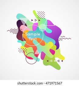 Abstract colorful background. Plastic shapes.