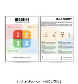 Abstract Colorful Background For Poster Brochure Flyer Design Layout Vector Template in A4 Size