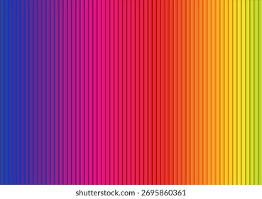 Fundo colorido abstrato com listras verticais de gradiente de arco-íris. Ilustração vetorial.