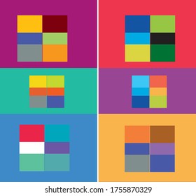 Abstract colorful background, rainbow square