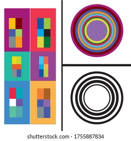 Abstract colorful background, rainbow square, isolated on background white.