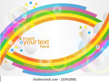 Abstract colorful background (rainbows vector)