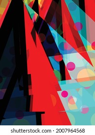 Abstract colorful background with random geometric triangle pattern