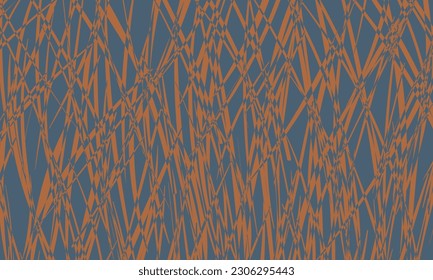 Abstract colorful background of red polygons formed by exclusion. Composition in the form of a chaotic arbitrary mosaic pattern on a dark blue background. Vector illustration, EPS 10.