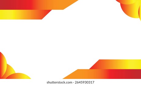 Abstract colorful background with red and yellow ribbons, an origami paper airplane, and a blank business direction arrow