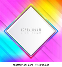 Resumen de fondo colorido con marco rhombus. Ilustración del vector
