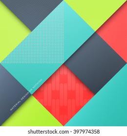 abstract, colorful background with rhombus shapes. vector, geometric, fashion wallpaper template. material design backdrop. origami style, vector, presentation banner layout