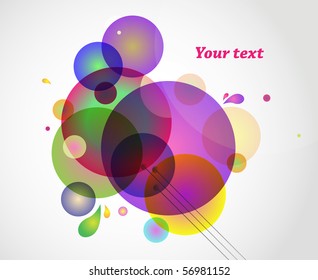 Abstract colorful background with sample text