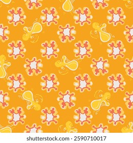 Abstract colorful background. Seamless neutral pattern with abstract ornaments. Vector illustration.
