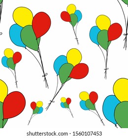 Abstract colorful background.  Seamless colorful pattern balloon for taxtile and wallpaper.