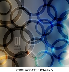 Abstract colorful background.  Shadows. Transparent circle on blur background can be used for banner, step up options,  number options,  web template