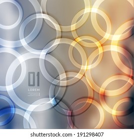 Abstract colorful background.  Shadows. Transparent circle on blur background can be used for banner, step up options,  number options,  web template