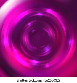 Abstract colorful background, Shining circle tunnel. Elegant modern geometric wallpaper.   Vector  illustration