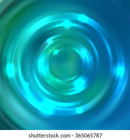 Abstract colorful background, Shining circle tunnel. Elegant modern geometric wallpaper.   Vector  illustration