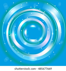 Abstract colorful background, Shining circle tunnel. Elegant modern geometric wallpaper. Vector illustration. 