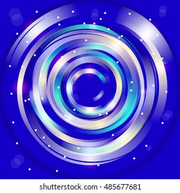 Abstract colorful background, Shining circle tunnel. Elegant modern geometric wallpaper. Vector illustration. 