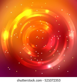 Abstract colorful background, Shining circle tunnel. Elegant modern geometric wallpaper.   Vector  illustration