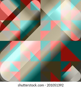 abstract colorful background with shiny plastic triangles